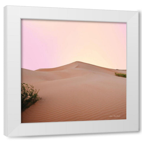 The Calm Dune White Modern Wood Framed Art Print by Seven Trees Design