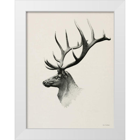 Mountain Reindeer    White Modern Wood Framed Art Print by Seven Trees Design