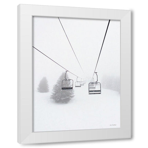 The Sky Slope    White Modern Wood Framed Art Print by Seven Trees Design