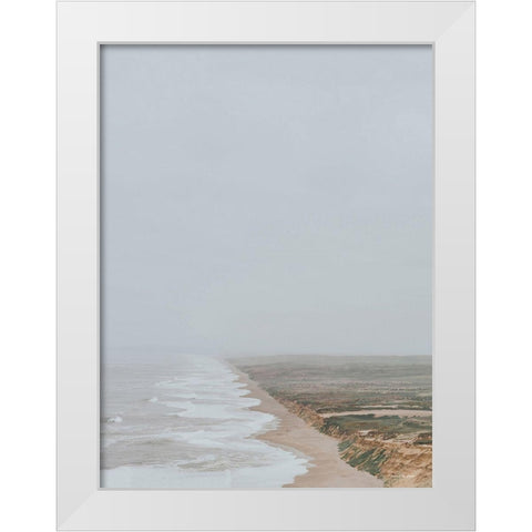 Fog and Waves White Modern Wood Framed Art Print by Seven Trees Design