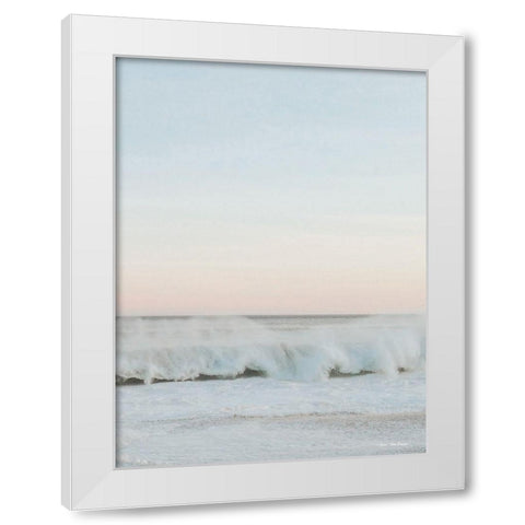 The Waves I White Modern Wood Framed Art Print by Seven Trees Design