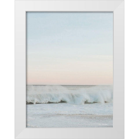 The Waves I White Modern Wood Framed Art Print by Seven Trees Design