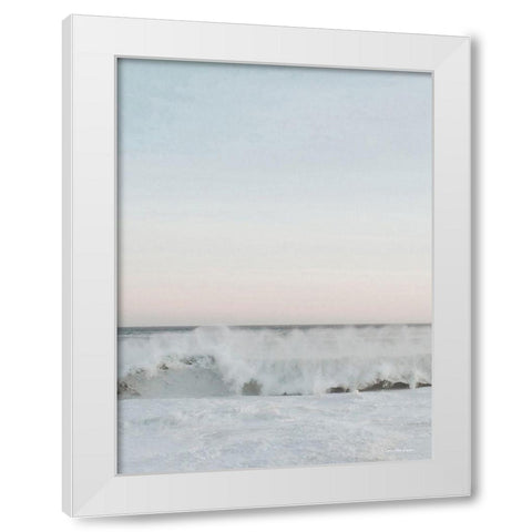 The Waves II White Modern Wood Framed Art Print by Seven Trees Design