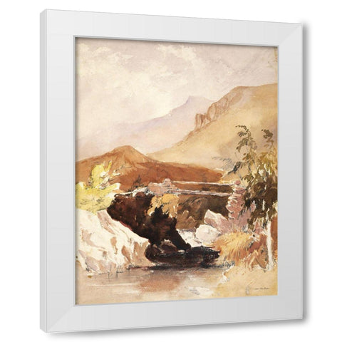 The Dreamy Landscape White Modern Wood Framed Art Print by Seven Trees Design