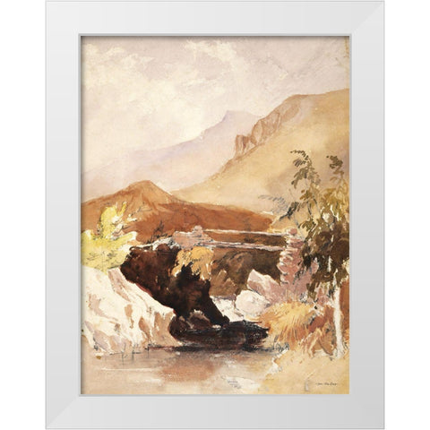 The Dreamy Landscape White Modern Wood Framed Art Print by Seven Trees Design
