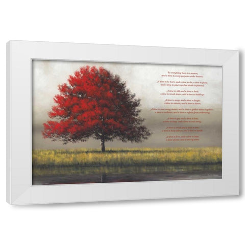 Time for Everything White Modern Wood Framed Art Print by Gagnon,Tim