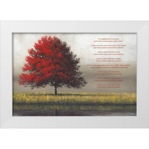 Time for Everything White Modern Wood Framed Art Print by Gagnon,Tim