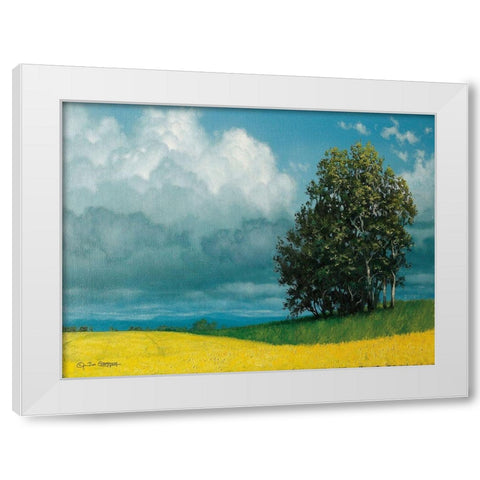 Canola Field White Modern Wood Framed Art Print by Gagnon, Tim