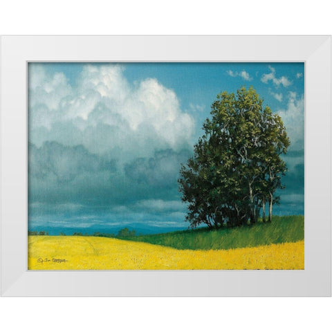 Canola Field White Modern Wood Framed Art Print by Gagnon, Tim