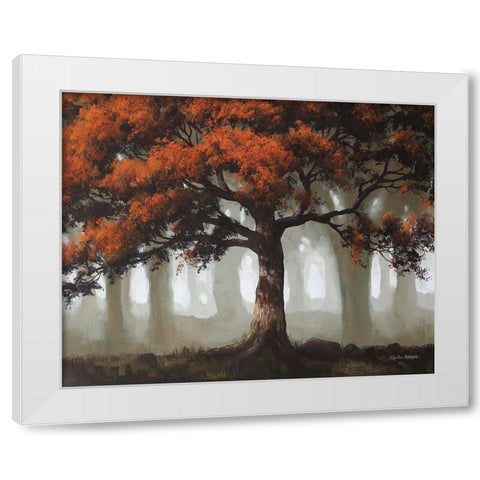 Beneath the Cascading Autumn Leaves White Modern Wood Framed Art Print by Gagnon, Tim