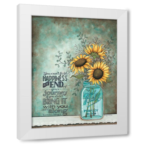 All Along White Modern Wood Framed Art Print by Crawford, Tonya