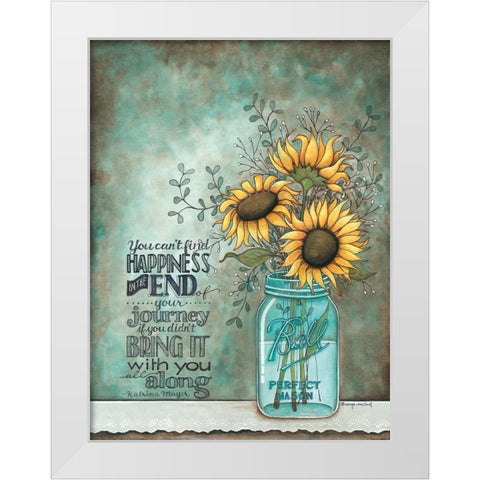 All Along White Modern Wood Framed Art Print by Crawford, Tonya