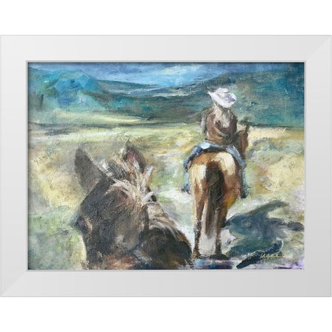 Into the Hills White Modern Wood Framed Art Print by Owen-Cullimore, Tracy