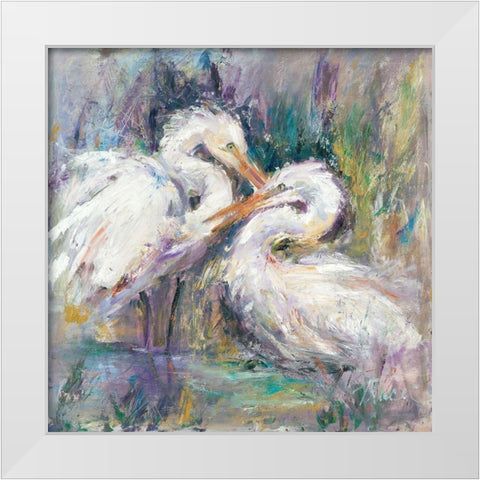 Twin Beaks White Modern Wood Framed Art Print by Owen-Cullimore, Tracy
