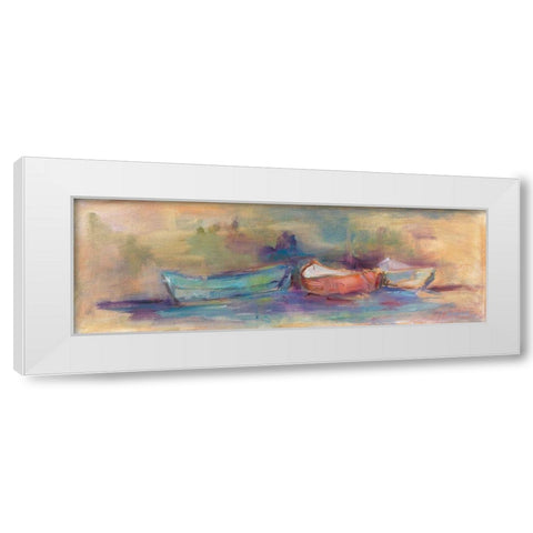 Rowboat Row White Modern Wood Framed Art Print by Owen-Cullimore, Tracy