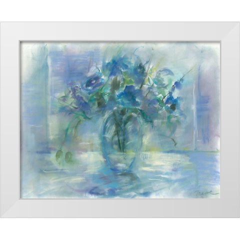 Susies Blue White Modern Wood Framed Art Print by Owen-Cullimore, Tracy