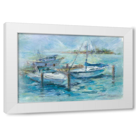 Dockside White Modern Wood Framed Art Print by Owen-Cullimore, Tracy
