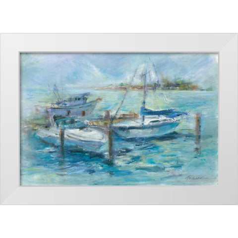 Dockside White Modern Wood Framed Art Print by Owen-Cullimore, Tracy
