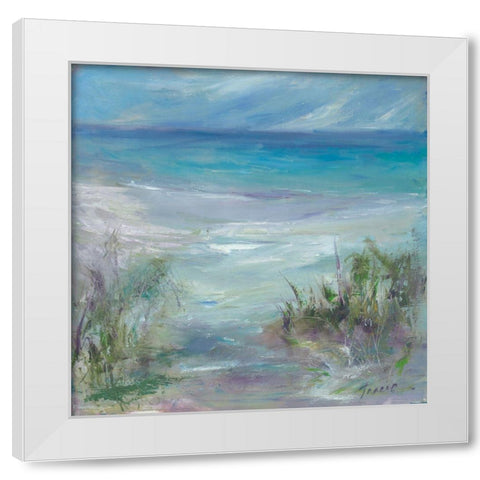 Blue Horizons White Modern Wood Framed Art Print by Owen-Cullimore, Tracy