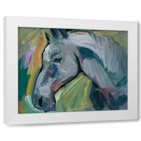 The Champion White Modern Wood Framed Art Print by Trujillo, Jose