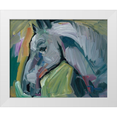The Champion White Modern Wood Framed Art Print by Trujillo, Jose