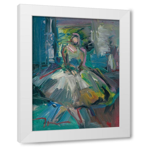 Ballerina White Modern Wood Framed Art Print by Trujillo, Jose