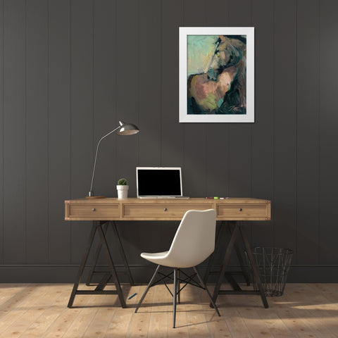 Majestic White Modern Wood Framed Art Print by Trujillo, Jose