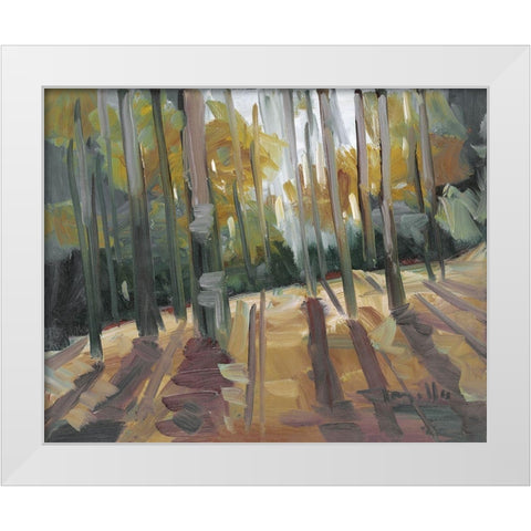 Backlit Woods   White Modern Wood Framed Art Print by Trujillo, Jose