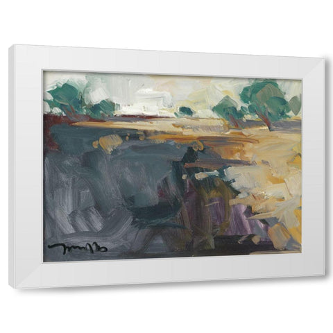 Abstract Landscape     White Modern Wood Framed Art Print by Trujillo, Jose