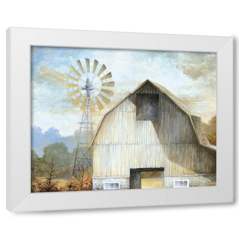 Barn Country White Modern Wood Framed Art Print by White Ladder
