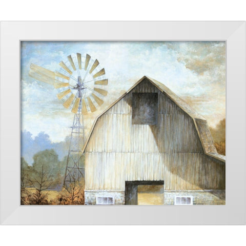 Barn Country White Modern Wood Framed Art Print by White Ladder