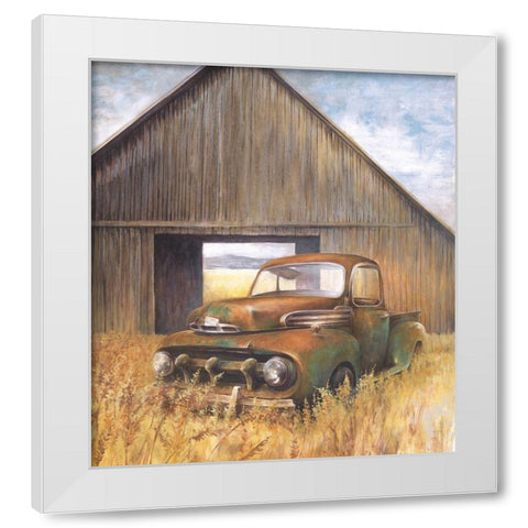 Permanent Parking Spot White Modern Wood Framed Art Print by White Ladder