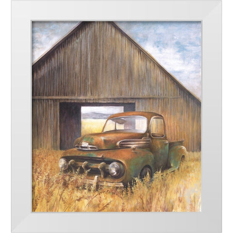 Permanent Parking Spot White Modern Wood Framed Art Print by White Ladder