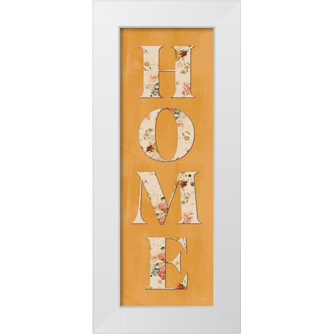 Home White Modern Wood Framed Art Print by Yass Naffas Designs