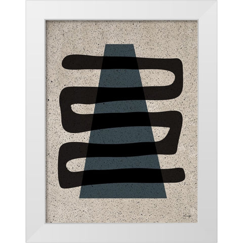 Traceable White Modern Wood Framed Art Print by Yass Naffas Designs