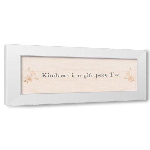 Pass It On White Modern Wood Framed Art Print by Yass Naffas Designs