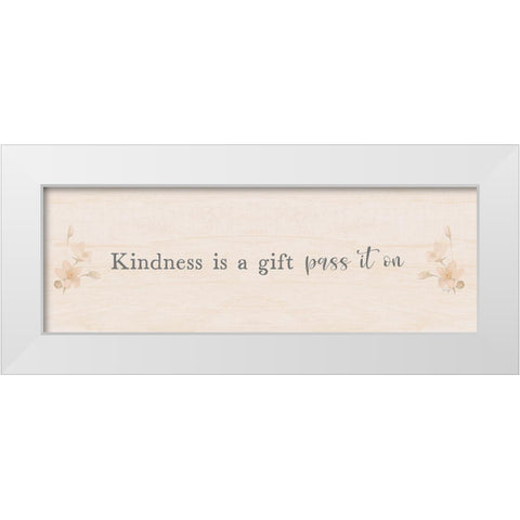 Pass It On White Modern Wood Framed Art Print by Yass Naffas Designs