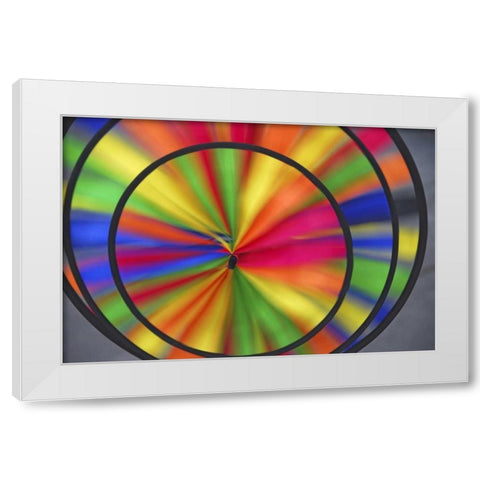 Abstract pattern formed by spinning whirligig White Modern Wood Framed Art Print by Terrill, Steve
