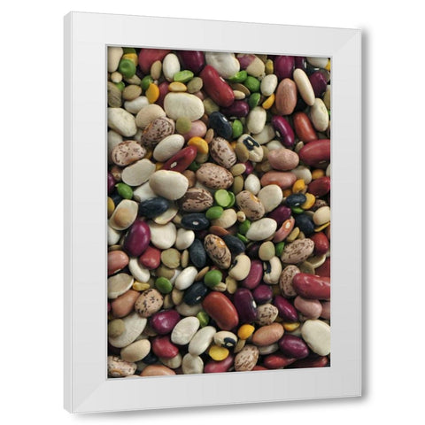 USA Colorful dried bean soup mixture White Modern Wood Framed Art Print by Terrill, Steve