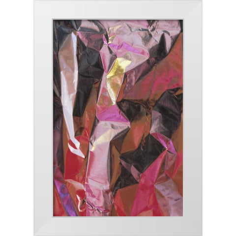Close-up of aluminum foil abstract White Modern Wood Framed Art Print by Rotenberg, Nancy