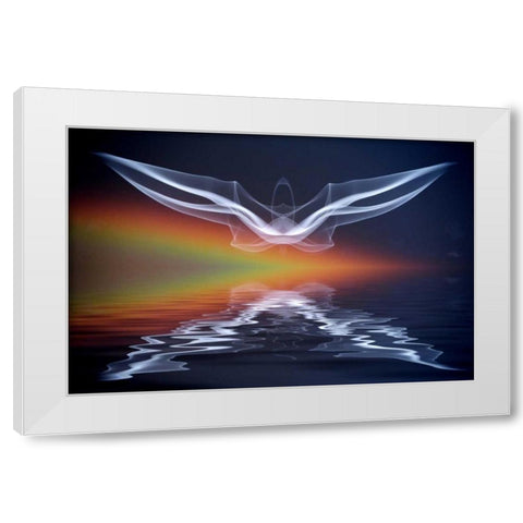 Artistic creation of angel or spirit White Modern Wood Framed Art Print by Zuckerman, Jim