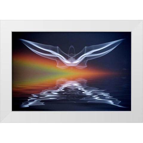 Artistic creation of angel or spirit White Modern Wood Framed Art Print by Zuckerman, Jim