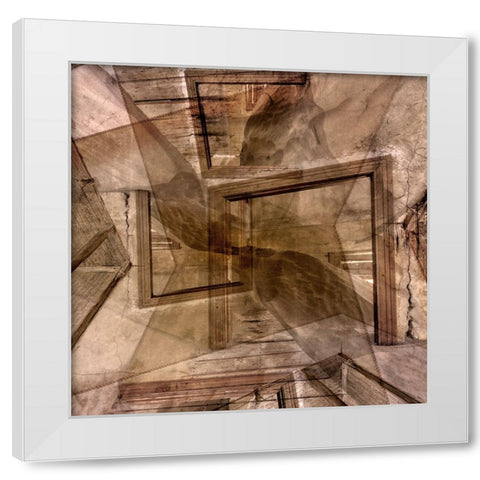 Brown toned door abstract White Modern Wood Framed Art Print by Jaynes Gallery