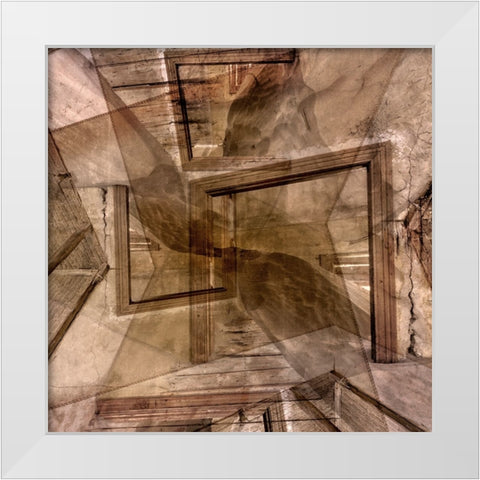 Brown toned door abstract White Modern Wood Framed Art Print by Jaynes Gallery