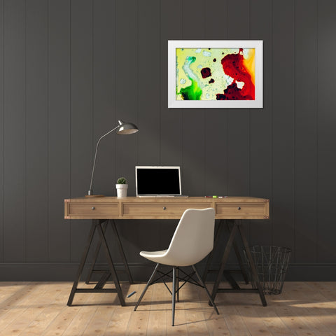 Color abstract White Modern Wood Framed Art Print by Muench, Zandria