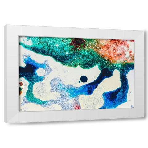 Color abstract White Modern Wood Framed Art Print by Muench, Zandria
