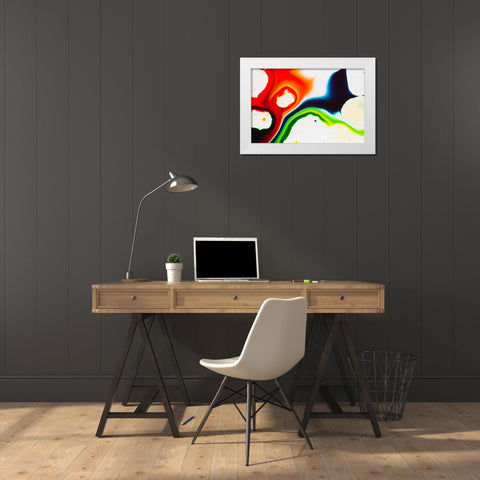 Color abstract White Modern Wood Framed Art Print by Muench, Zandria