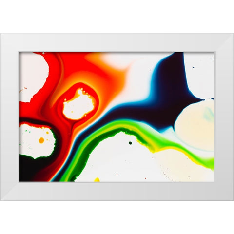 Color abstract White Modern Wood Framed Art Print by Muench, Zandria