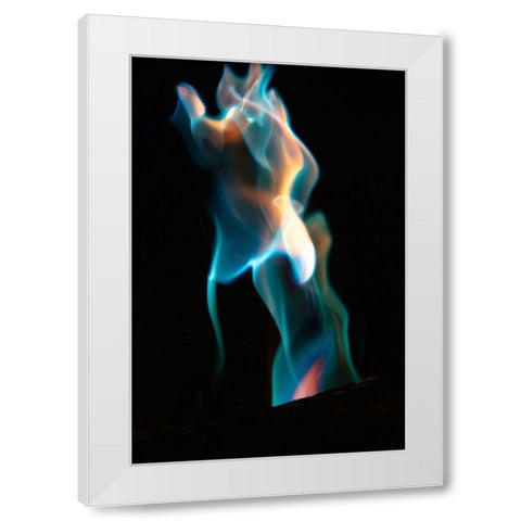 Colorful flames White Modern Wood Framed Art Print by Herbig, David