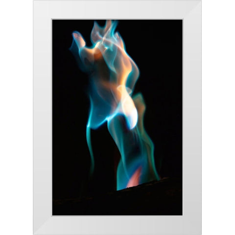 Colorful flames White Modern Wood Framed Art Print by Herbig, David